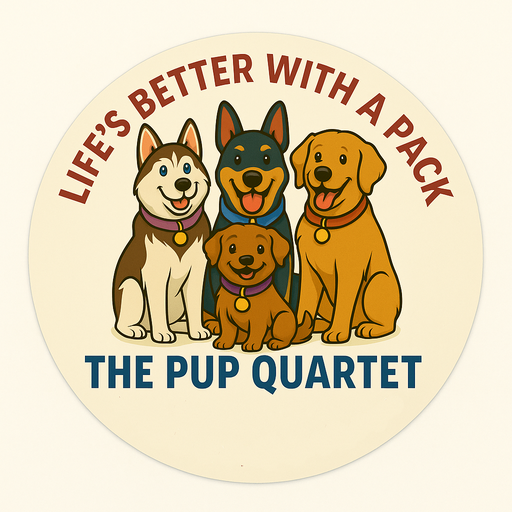The Pup Quartet logo — four cartoon dogs